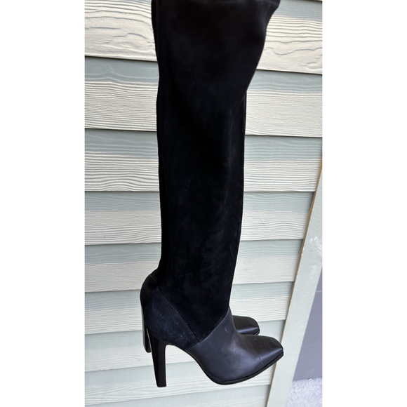 Rachael Zoe Layla Stretch Thigh High Boots Suede Leather Sz 10